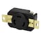 Ac Works Locking Receptacle, L5-30R, 30 A, 125V AC, 2 Pole, Flush Mount, Black FML530R - alternate 1